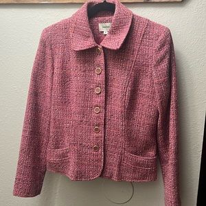 Neiman Marcus Pink Tweed Blazer